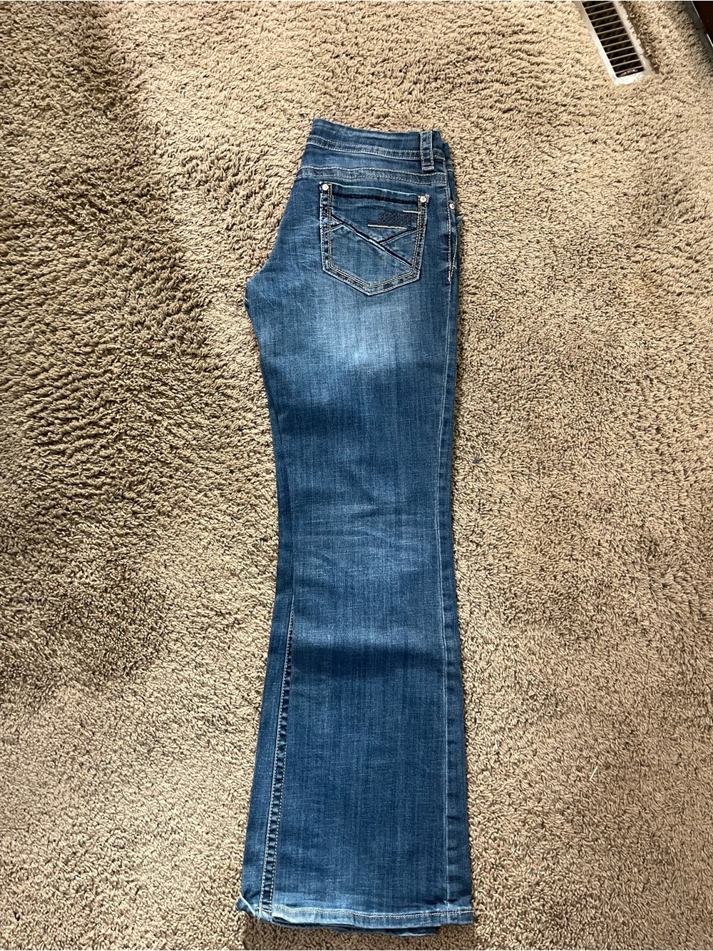 Stetson Blue Bootcut Jeans with Subtle Fade